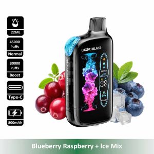 7 Blueberry Raspberry WAKA Blast 45000 45K Puffs Disposable Vape Wholesale