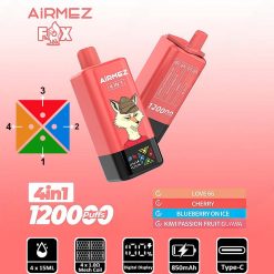 7 Love 66 Airmez Fox 120 4 in 1 120000 Puffs 4 Flavor Vape Wholesale