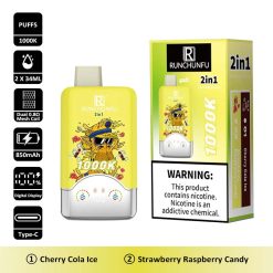 8 Cherry Cola Ice RUNCHUNFU 1000K 2 in 1 1000000 Puffs Vape Wholesale