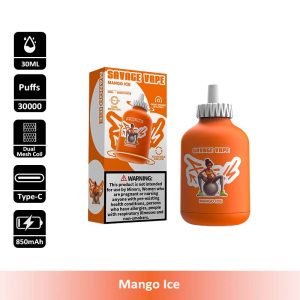 8 Mango Ice Savage Fitness 30000 30K Puffs Disposable Vape Wholesale
