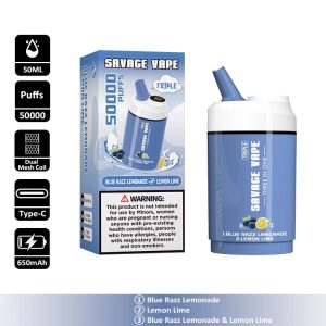 9 Blue Razz Lemonade Savage Triple 50000 3 in 1 50K Puffs Vape Wholesale