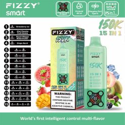 02 Strawberry ice Fizzy Smart 150K Puffs 15 in 1 Disposable Vape Wholesale