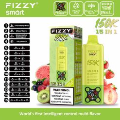 04 Strawberry Kiwi Fizzy Smart 150K Puffs 15 in 1 Disposable Vape Wholesale