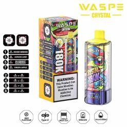 4# Grape Ice Waspe Crystal 180K Puffs 8 in 1 Disposable Vape Wholesale