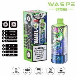 7# Blackberry Ice Waspe Crystal 180K Puffs 8 in 1 Disposable Vape Wholesale