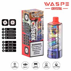 9# Mixed Berries Waspe Crystal 180K Puffs 8 in 1 Disposable Vape Wholesale