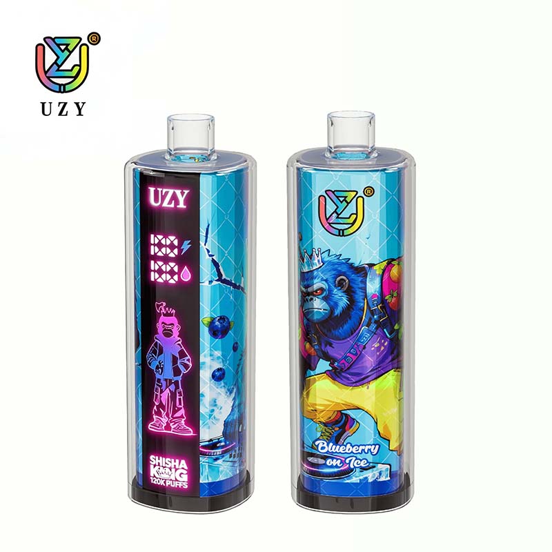 01 Blueberry On Ice UZY 120K Puffs Shisha Hoohak King Disposable Vape Wholesale