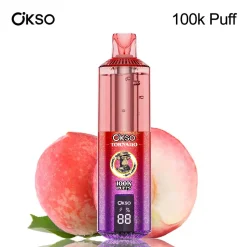 02 Juicy Peach OKSO Tornado 100K Puffs Disposable Vape Wholesale