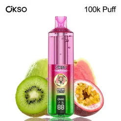 11 Kiwi Passion Fruit Guava OKSO Tornado 100K Puffs Disposable Vape Wholesale