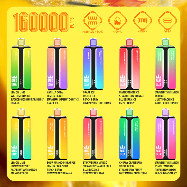 Bang Box 160K Puffs 4 in 1 Disposable Vape Wholesale 2