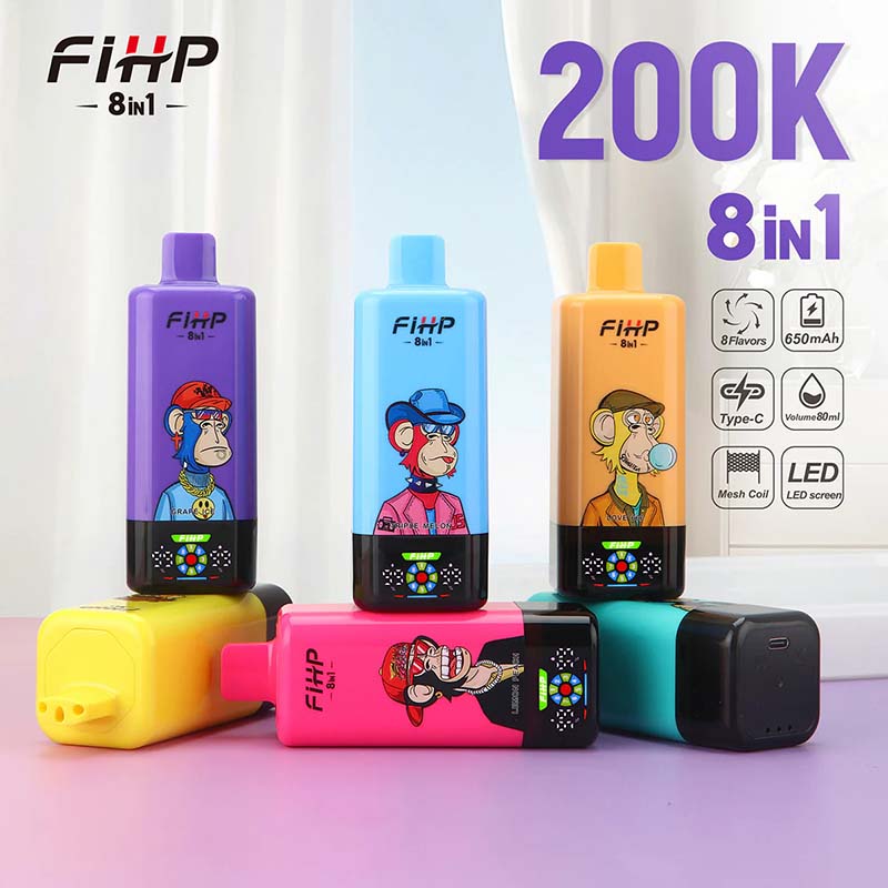 FIHP 8in1 200K Puffs 8 Flavors Disposable Vape Wholesale 5