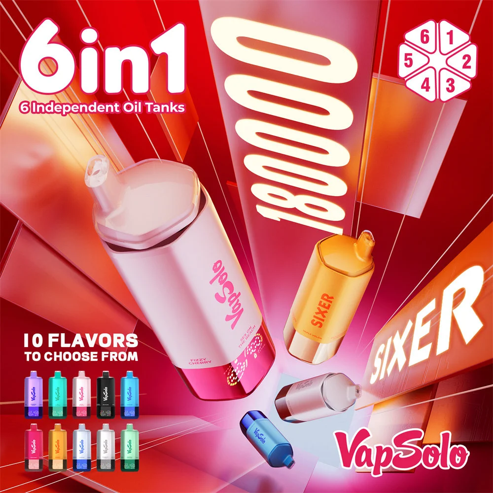 Vapsolo Sixer 180K Puffs 6 in 1 Disposable Vape Wholesale 11