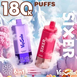 Vapsolo Sixer 180K Puffs 6 in 1 Disposable Vape Wholesale 6
