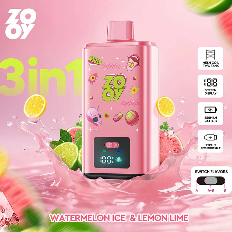 Zooy 3in1 150K Puffs Triple Flavor Disposable Vape Wholesale 16