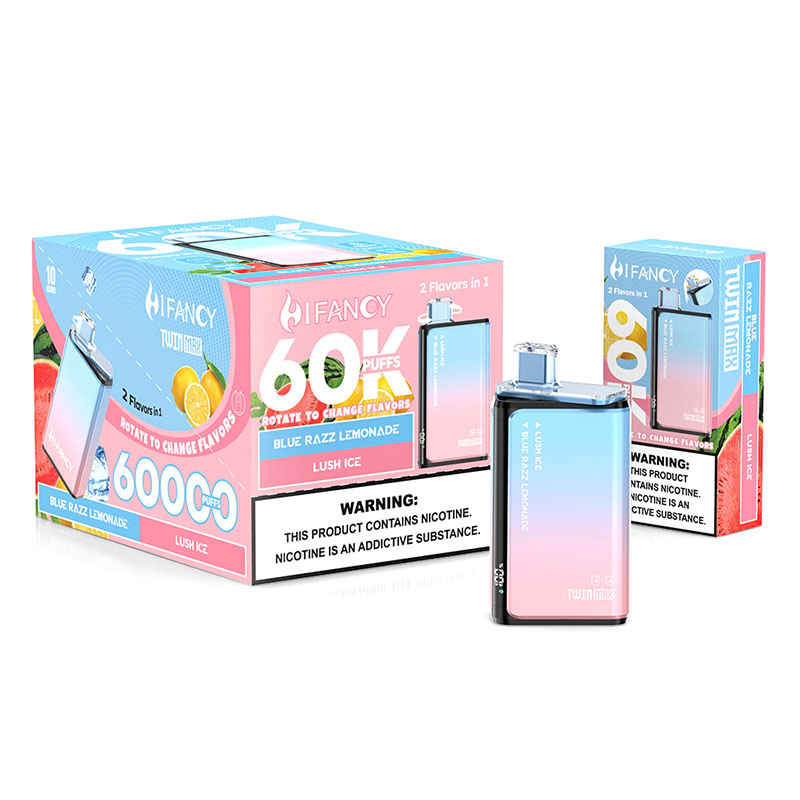01 Blue Razz Lemonade HIFANCY TWINS MAX 60000 Puffs Disposable Vape Wholesale