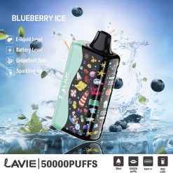 03 Blueberry Ice Lavie 50000 Puffs Sour&Ice Control Disposable Vape Wholesale