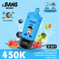 05 Energy Drink & Blueberry Watermelon Bang Leader 450K Puffs 15 in 1 Disposable Vape Wholesale