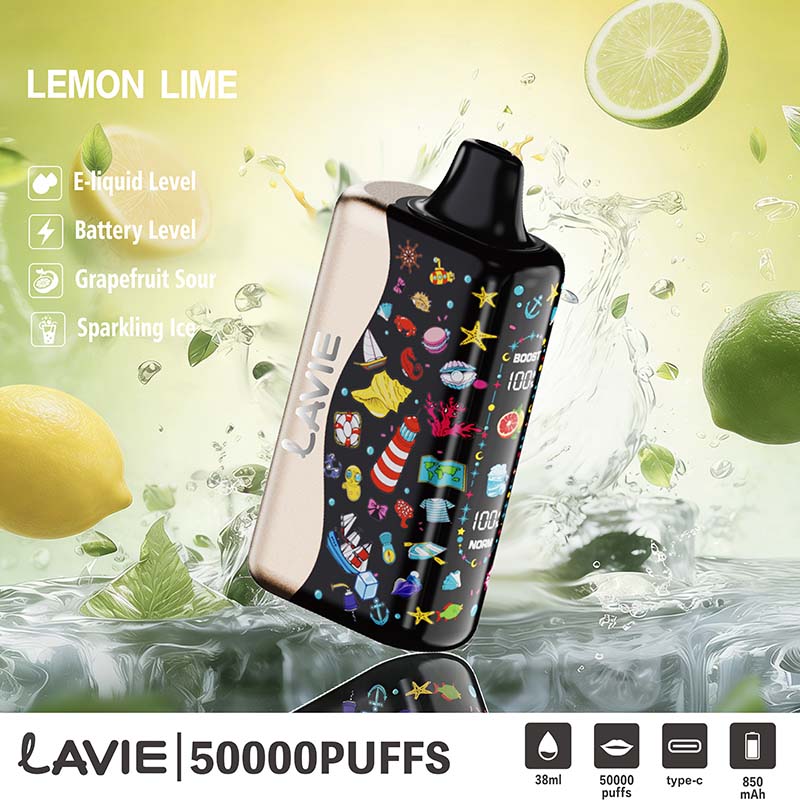 07 Lemon Lime Lavie 50000 Puffs Sour&Ice Control Disposable Vape Wholesale