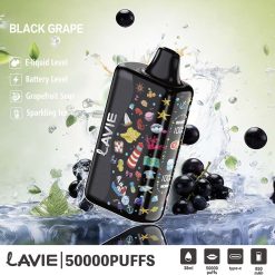 08 Black Grape Lavie 50000 Puffs Sour&Ice Control Disposable Vape Wholesale
