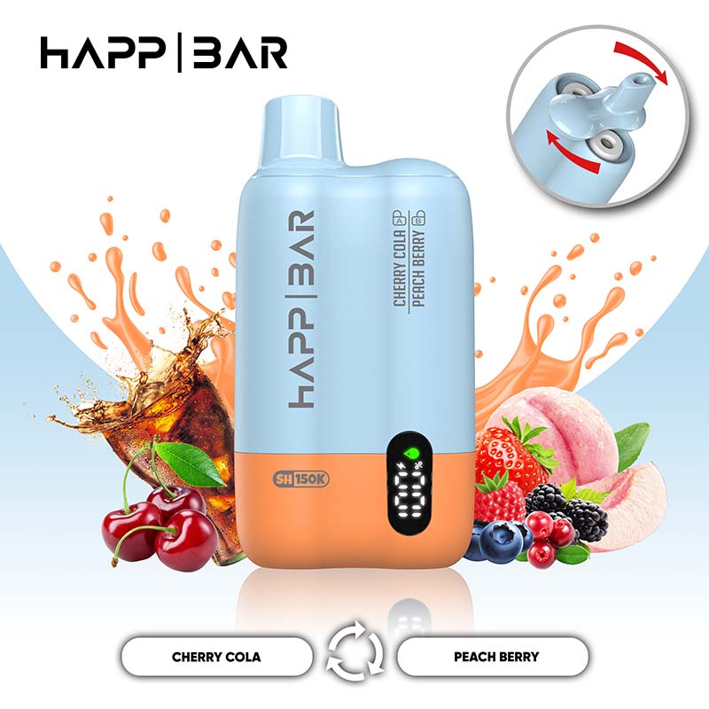09 Cherry Cola HAPP BAR SH150K 150K Puffs 2 in 1 Disposable Vape Wholesale