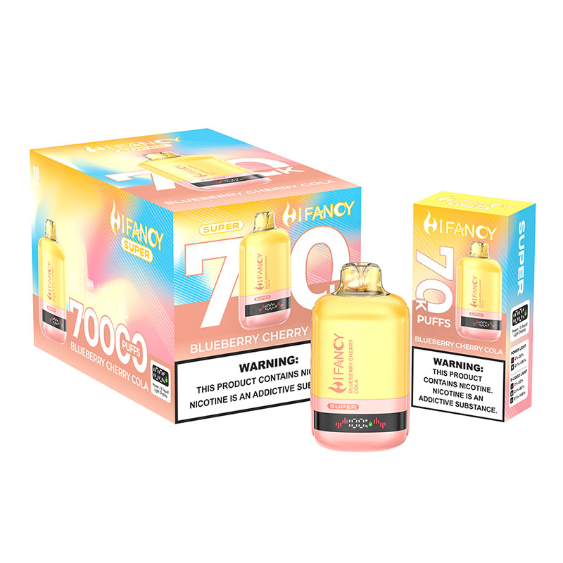 10 Blueberry Cherry Cola HIFANCY SUPER 70000 Puffs Disposable Vape Wholesale
