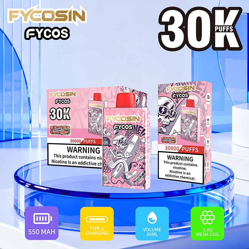 FYCOS FYCOSIN 30000 Puffs Disposable Vape Wholesale 10 Raspberry Watermelon