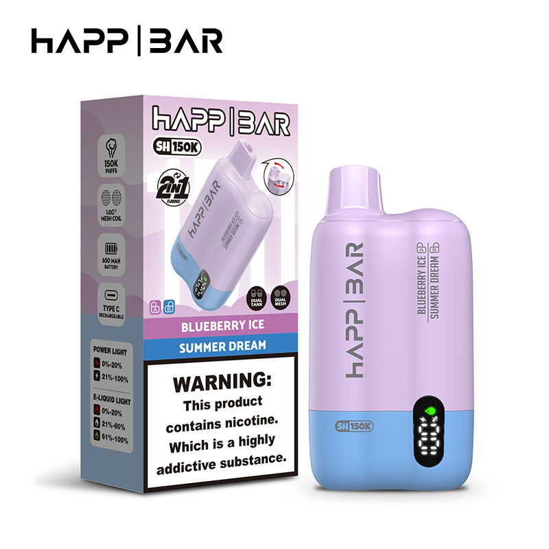 HAPP BAR SH150K 150K Puffs 2 in 1 Disposable Vape Wholesale 3 HAPP BAR SH150K 150K Puffs 2 in 1 Disposable Vape Wholesale 3