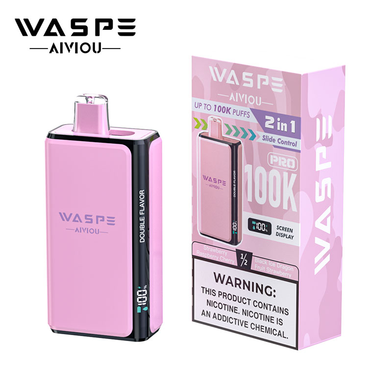 Waspe 100K Pro 2 in 1 100K Puffs Disposable Vape Wholesale 08 Strawberry Raspberry Cherry