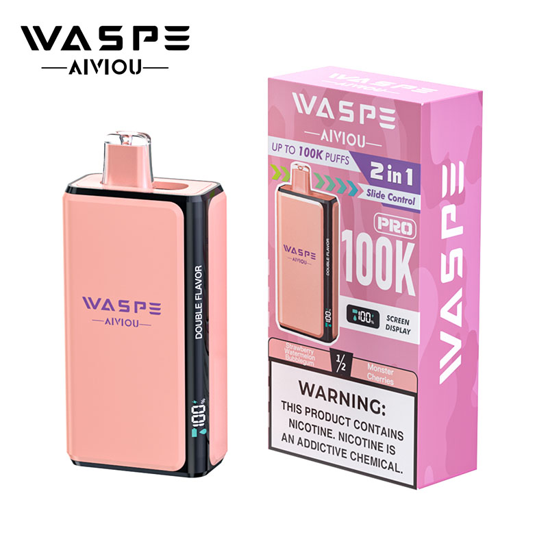 Waspe 100K Pro 2 in 1 100K Puffs Disposable Vape Wholesale 12 Strawberry Watermelon Bubblegum