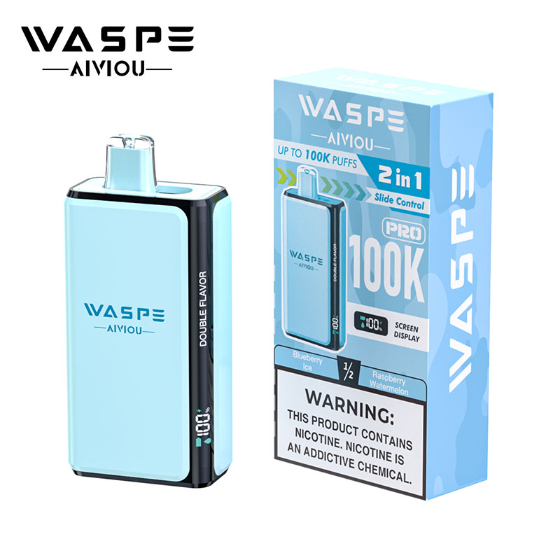 Waspe 100K Pro 2 in 1 100K Puffs Disposable Vape Wholesale 14 Blueberry Ice