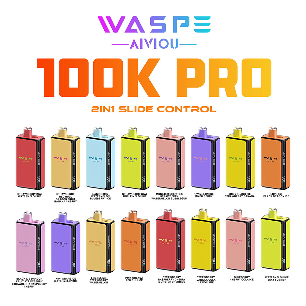 Waspe 100K Pro 2 in 1 100K Puffs Disposable Vape Wholesale 3 Waspe 100K Pro 2 in 1 100K Puffs Disposable Vape Wholesale 3