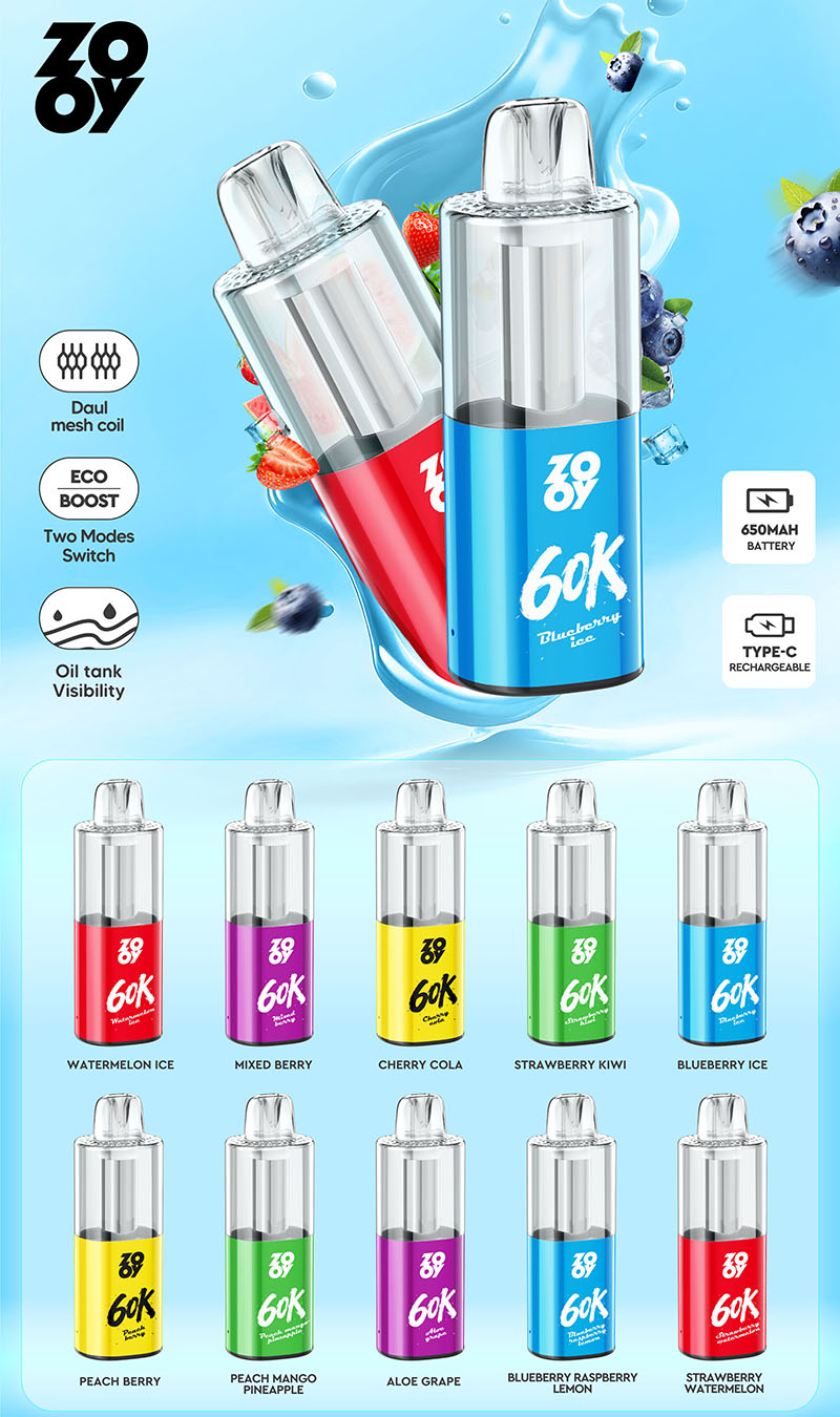 Zooy Fizz 60K Puffs Two Modes Disposable Vape Wholesale 2 Zooy Fizz 60K Puffs Two Modes Disposable Vape Wholesale 2