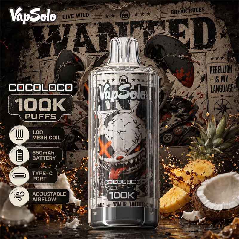 01 Cocoloco Vapsolo 100K Puffs Disposable Vape Wholesale EU Warehouse
