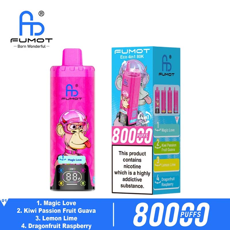 01 Magic Love Fumot ECO 4in1 80K Puffs 4 Flavors Disposable Vape Wholesale