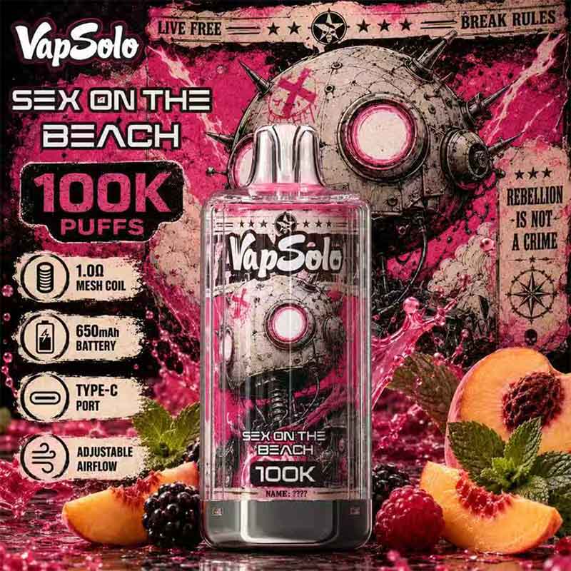 02 Sex On The Beach Vapsolo 100K Puffs Disposable Vape Wholesale EU Warehouse