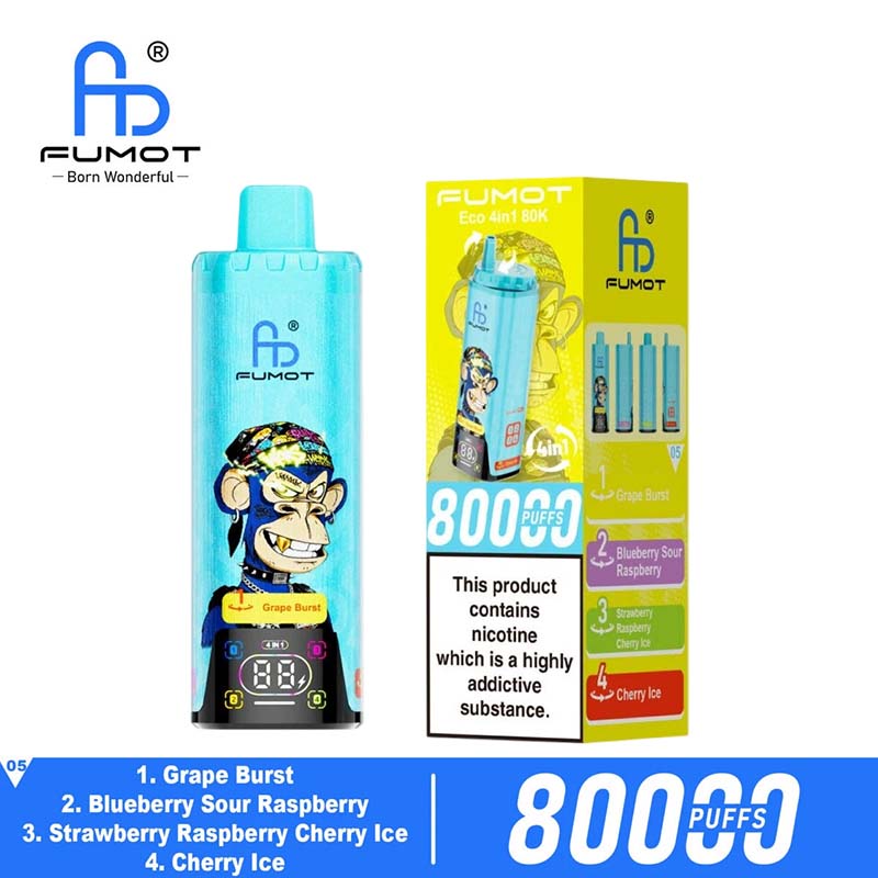 05 Grape Burst Fumot ECO 4in1 80K Puffs 4 Flavors Disposable Vape Wholesale