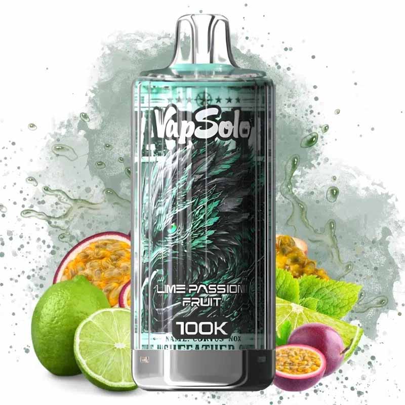 08 Lime Passion Fruit Vapsolo 100K Puffs Disposable Vape Wholesale EU Warehouse
