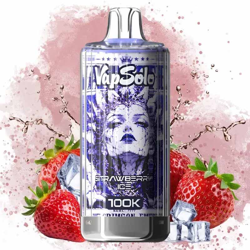 09 Strawberry Ice Vapsolo 100K Puffs Disposable Vape Wholesale EU Warehouse
