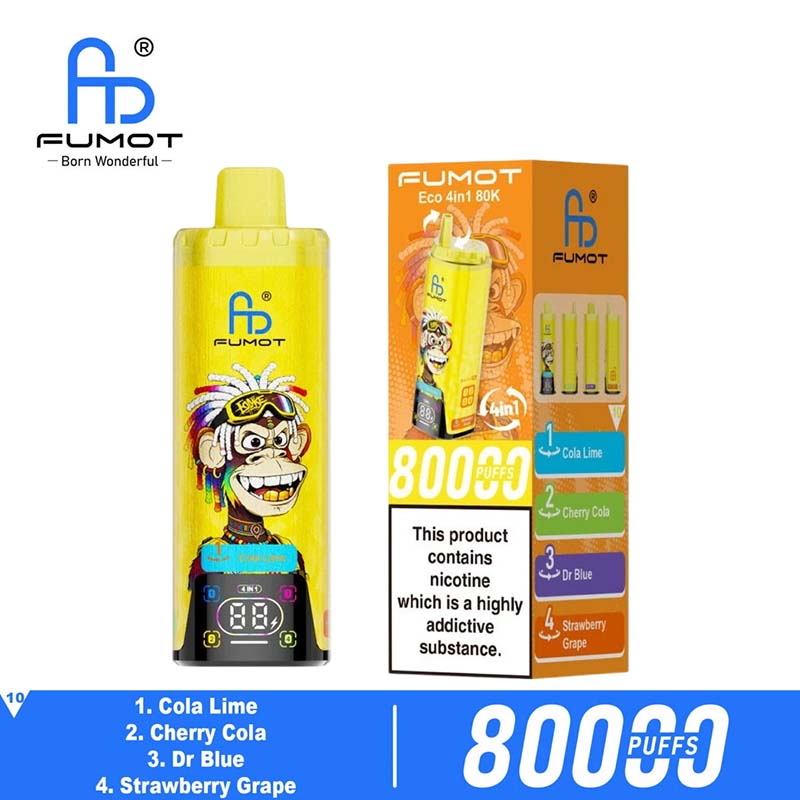 10 Cola Lime Fumot ECO 4in1 80K Puffs 4 Flavors Disposable Vape Wholesale