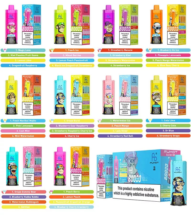 Fumot ECO 4in1 80K Puffs 4 Flavors Disposable Vape Wholesale 6 Fumot ECO 4in1 80K Puffs 4 Flavors Disposable Vape Wholesale 6